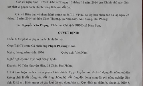 Hải Phòng: "Hô biến” hơn 5.300m2 đất nông nghiệp thành bãi tập kết vật liệu xây dựng