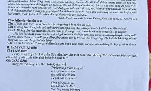 Đề thi chính thức môn Ngữ văn kì thi tốt nghiệp THPT 2021, bài thơ 'Sóng' được gọi tên!
