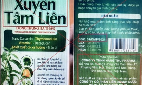 Bộ Y tế: Phát hiện thêm sản phẩm Xuyên Tâm Liên giả mạo