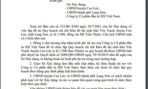 Bị nghi ngờ về năng lực, IDJ vẫn tài trợ lập quy hoạch