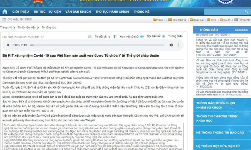Đưa tin "WHO chấp thuận kit test của Công ty Việt Á", Bộ KH&CN thừa nhận có sơ suất
