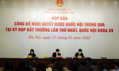 4 Nghị quyết được Quốc hội thông qua tại Kỳ họp bất thường lần thứ nhất
