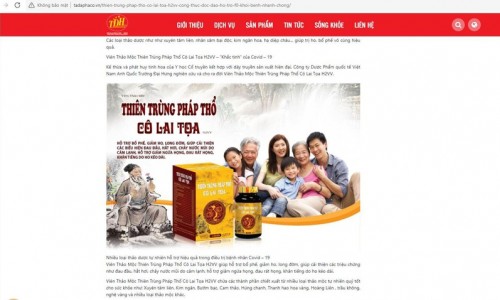 Viên Thảo Mộc Thiên Trùng Pháp Thổ Cô Lai Tọa H2VV được tung hô điều trị Covid 19 trái quy định?