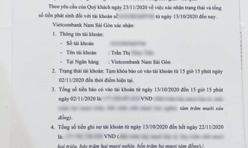 Tiền có được chuyển vào khi tài khoản 