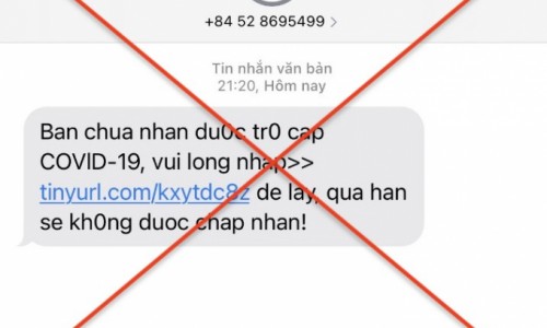 Cảnh giác khi nhận được tin nhắn lừa đảo nhận trợ cấp Covid-19