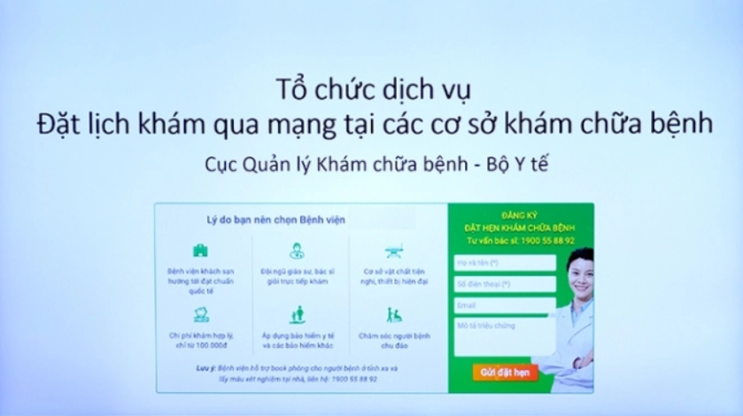 Bộ Y tế thí điểm đặt lịch khám trực tuyến