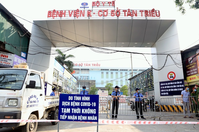 Phát hiện 10 ca Covid-19, Bệnh viện K Tân Triều phong tỏa dừng nhận bệnh nhân