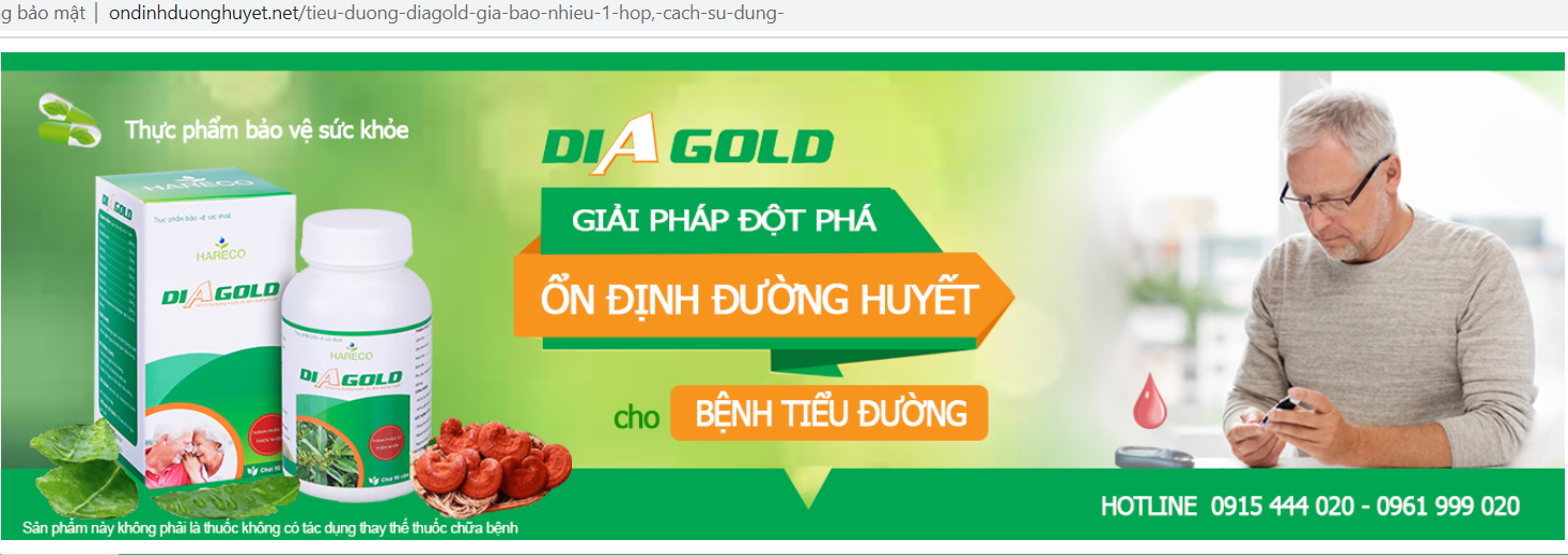 TPBVSK Diagold tự ý vẽ thêm công dụng, lừa dối người tiêu dùng