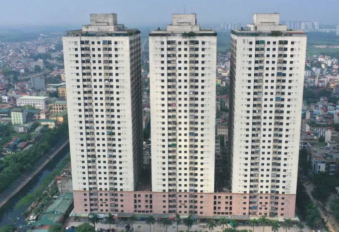 Hà Nội: Tòa nhà chung cư Đại Thanh bị phong tỏa