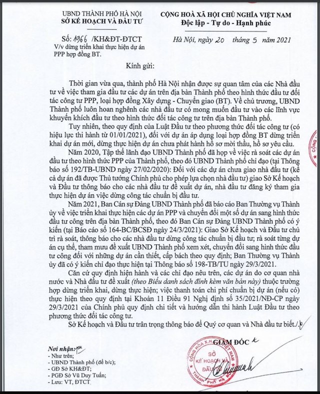Hà Nội: Loạt dự án hạ tầng lớn được đề xuất theo hình thức BT bị dừng triển khai