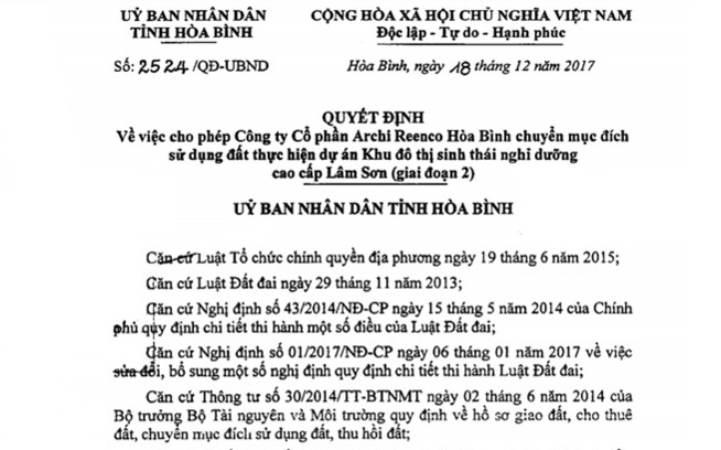 Nhiều "góc khuất" tại dự án Ivory Villas Resort Hòa Bình