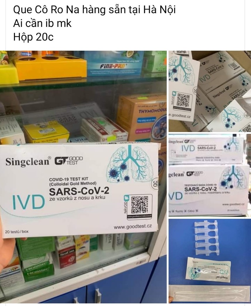 Kit test nhanh COVID-19 được rao bán tràn lan, Bộ Y tế nói gì?