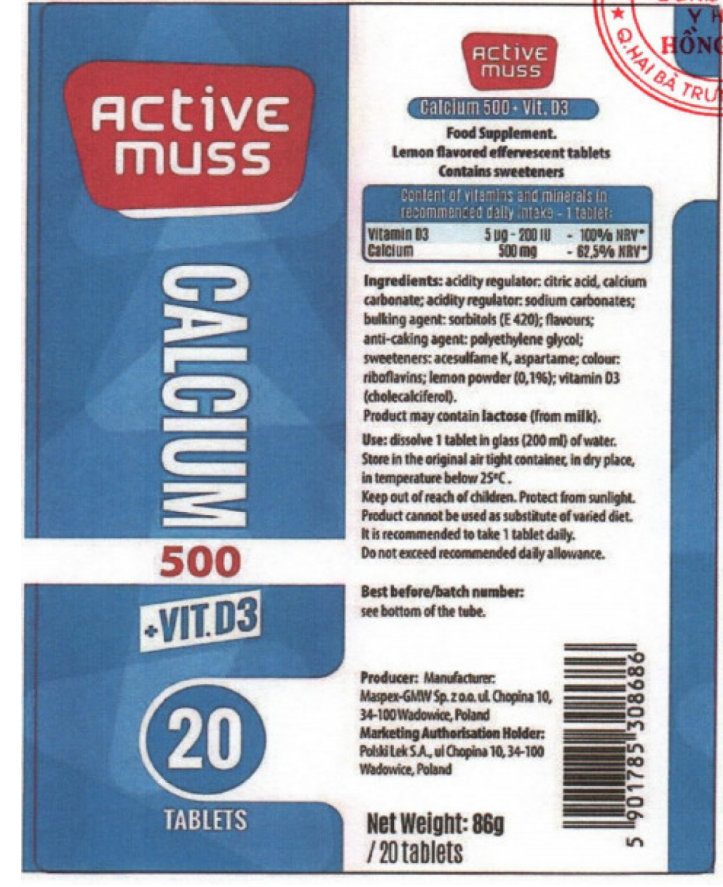 Thu hồi toàn quốc Thực phẩm bảo vệ sức khỏe CALCIUM 500 + VIT. D3