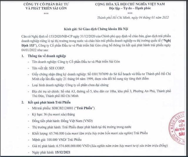 Chủ đầu tư dự án khu đô thị Sài Gòn Bình An huy động 6.500 tỷ đồng trái phiếu