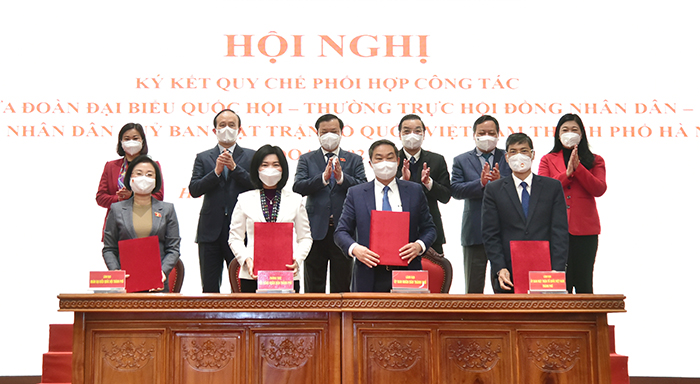 Ký kết Quy chế phối hợp công tác giữa Đoàn ĐBQH - Thường trực HĐND - UBND - MTTQ Việt Nam Thành phố