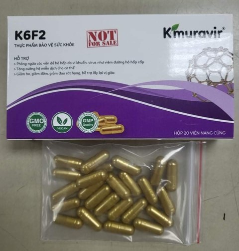 Cảnh báo: K6F2 thực phẩm bảo vệ sức khỏe Kmuravir vi phạm quy định về ghi nhãn