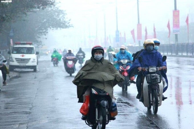 Miền Bắc mưa rét, tình trạng nồm ẩm tiếp diễn