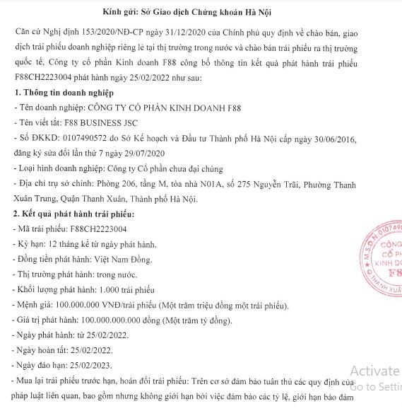 Sau khoản vay 10 triệu USD, 'vua cầm đồ' F88 huy động thêm 400 tỷ đồng trái phiếu