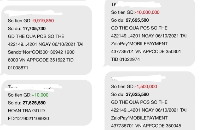 Khách hàng Techcombank bất ngờ khi bị mất 100 triệu đồng trong tài khoản