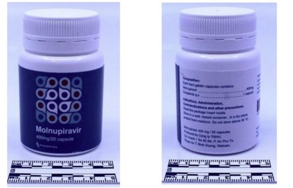 Vụ phát hiện thuốc Molnupiravir giả: Không tìm thấy địa chỉ như trên vỏ hộp ở Bình Dương