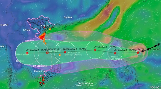 Bão Noru mạnh cấp 14, di chuyển vào Biển Đông trong đêm nay